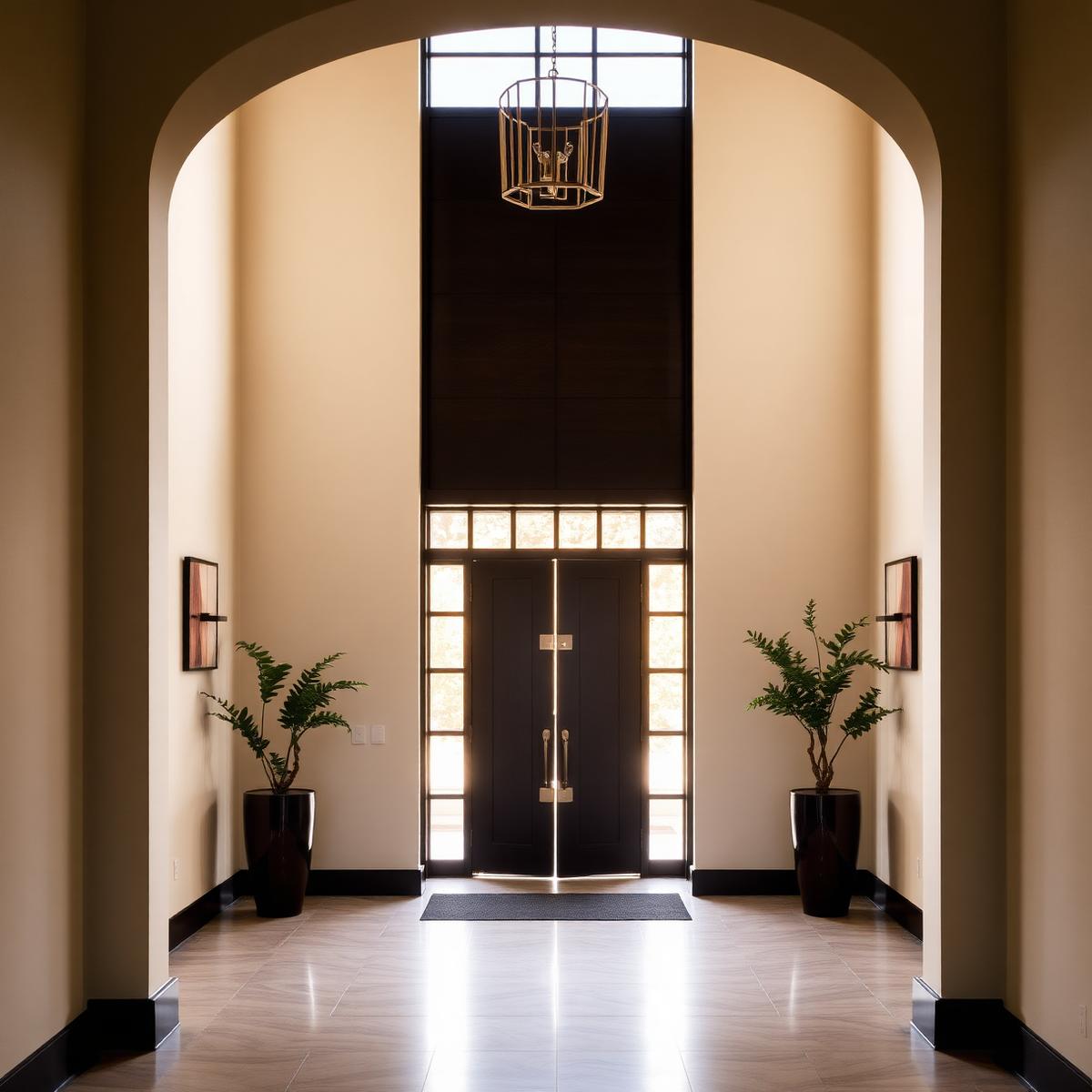 Grand entryway of a custom home
